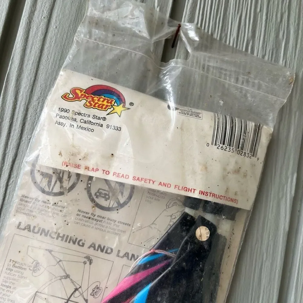 Vintage 1990 Spectra Star Dual Control Stunt Kite NIP Deadstock 4'